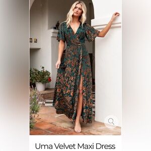 Baltic Born Uma Velvet Wrap Maci Dress